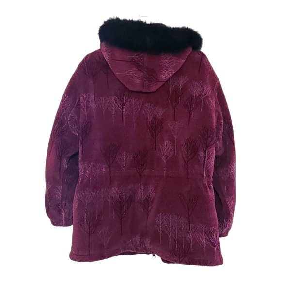 Vintage Northern Sun Made in Canada Fleece Jacket w/ Detachable Hood Small - Picture 2 of 12